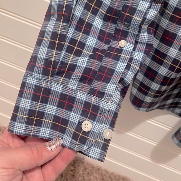 Lands’ End Men’s Tailored Fit Dress Shirt Blue 16-16 1/2 - Picture 4 of 6